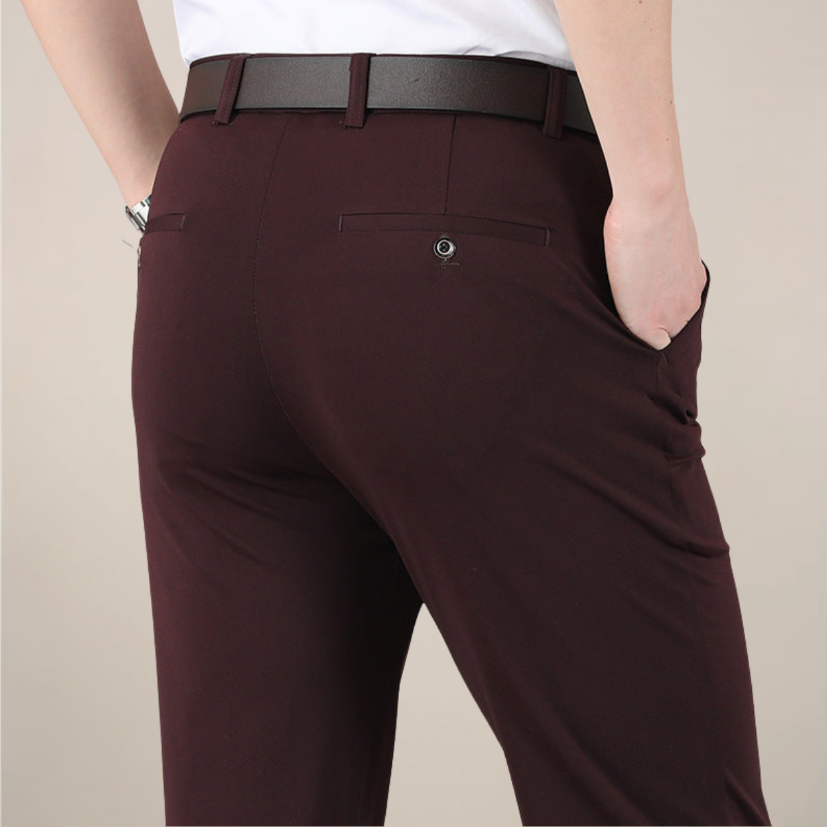Herre Slim Fit Stretch Livbukser for Arbeid