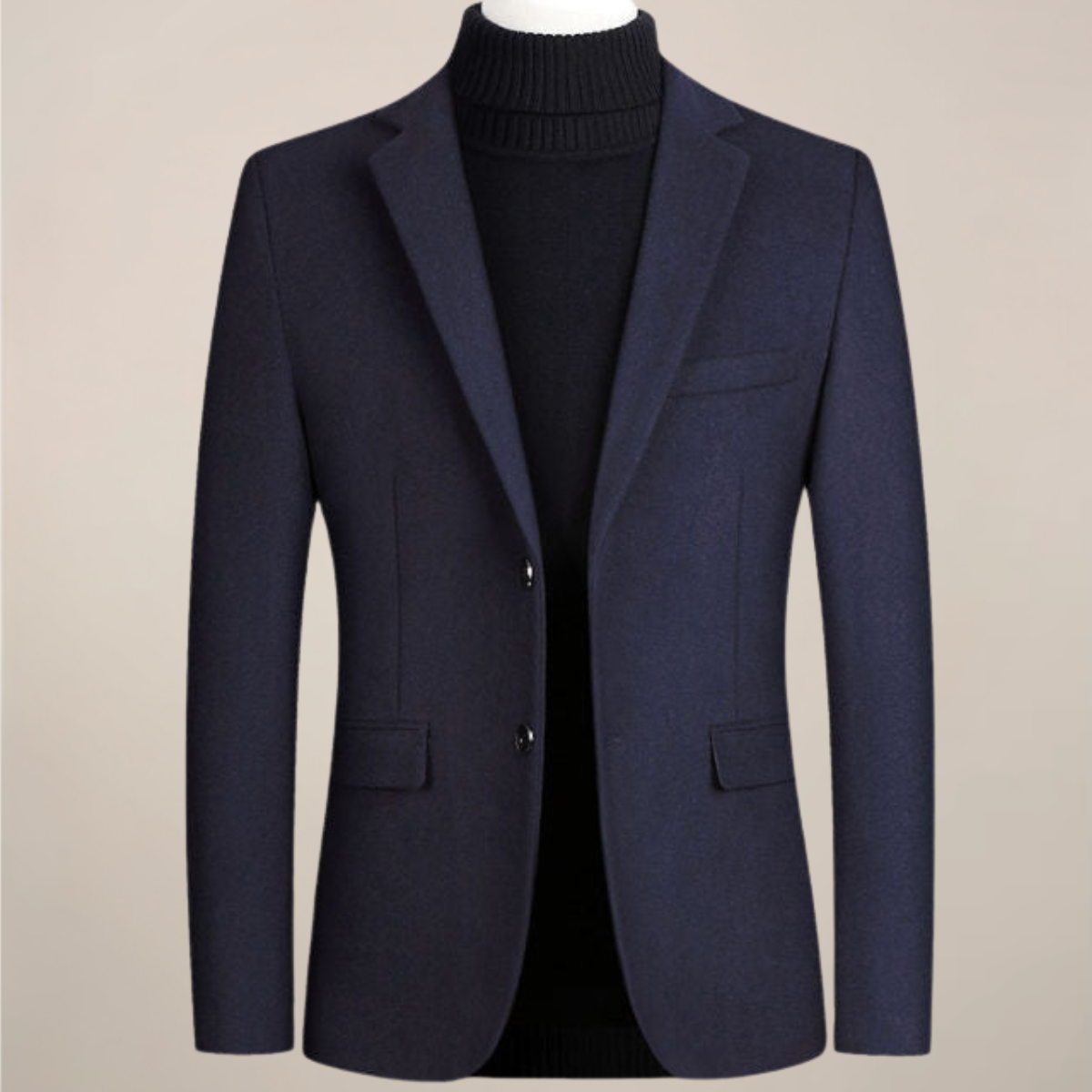 Herre Smart Casual Blazer – Stilig Jakke med To Knapper for Enhver Anledning