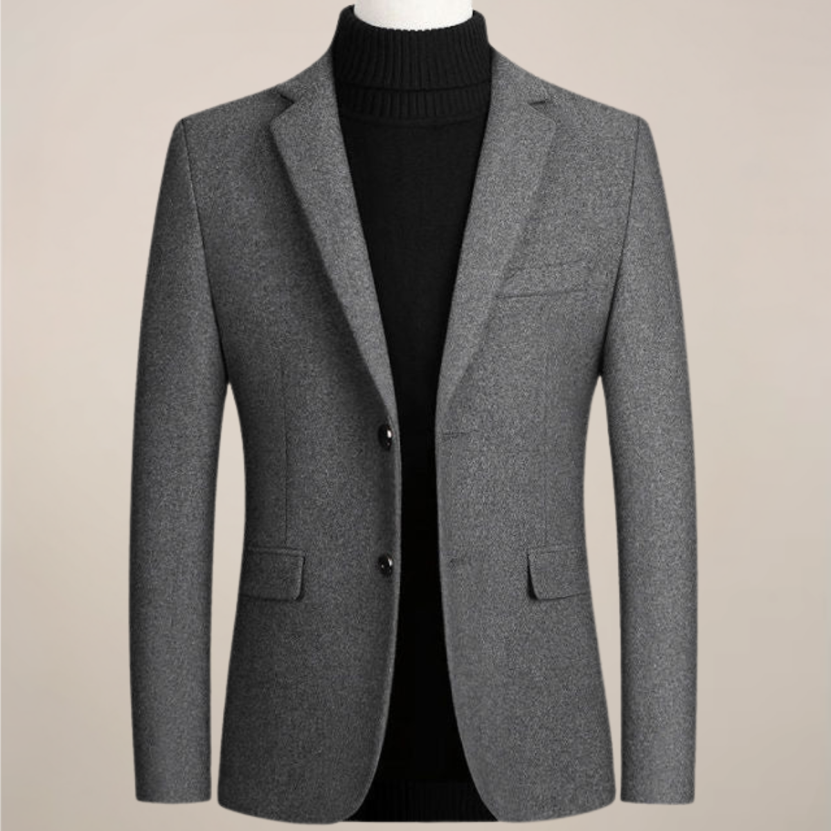 Herre Smart Casual Blazer – Stilig Jakke med To Knapper for Enhver Anledning