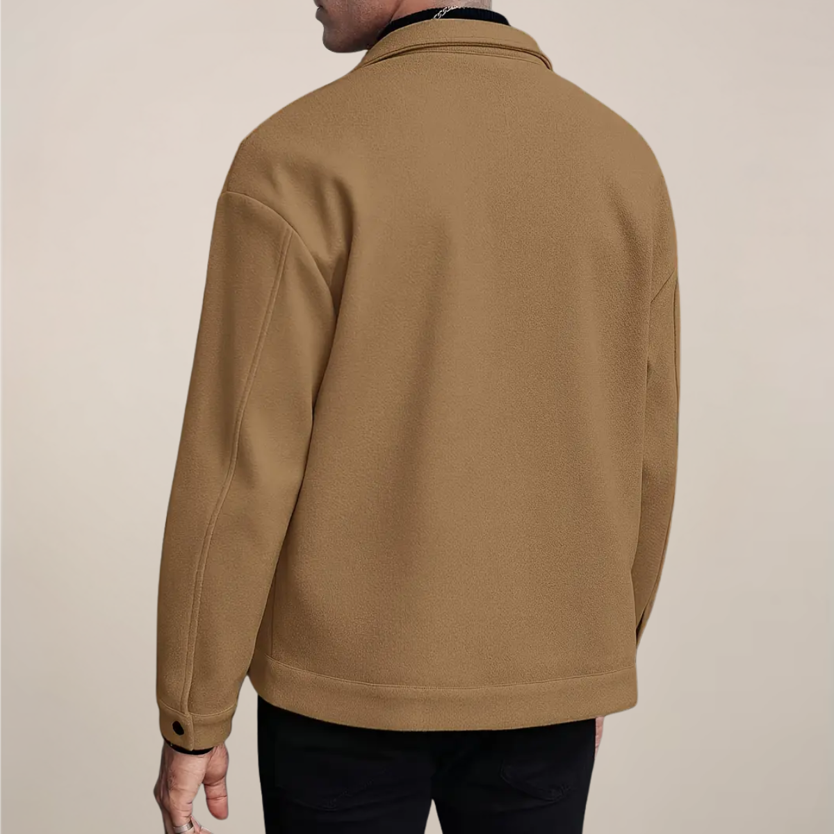 Stilig knappet jakke for menn til høst- og vinterbruk