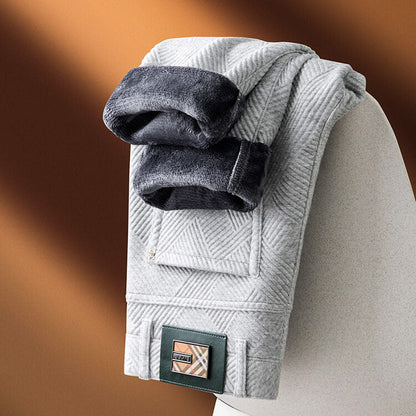 Menns Geometriske Mønsterbukser for Stilige Anledninger