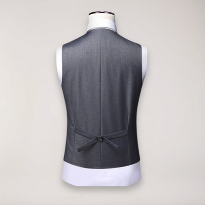 Herre Tre-delt Formell Dress - Klassisk Blazer, Vest og Bukser for Bryllup og Arrangementer