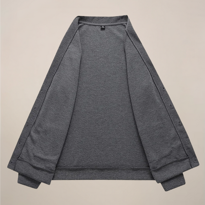 Herre V-hals Strikket Cardigan med Lommer for Hverdagsbruk