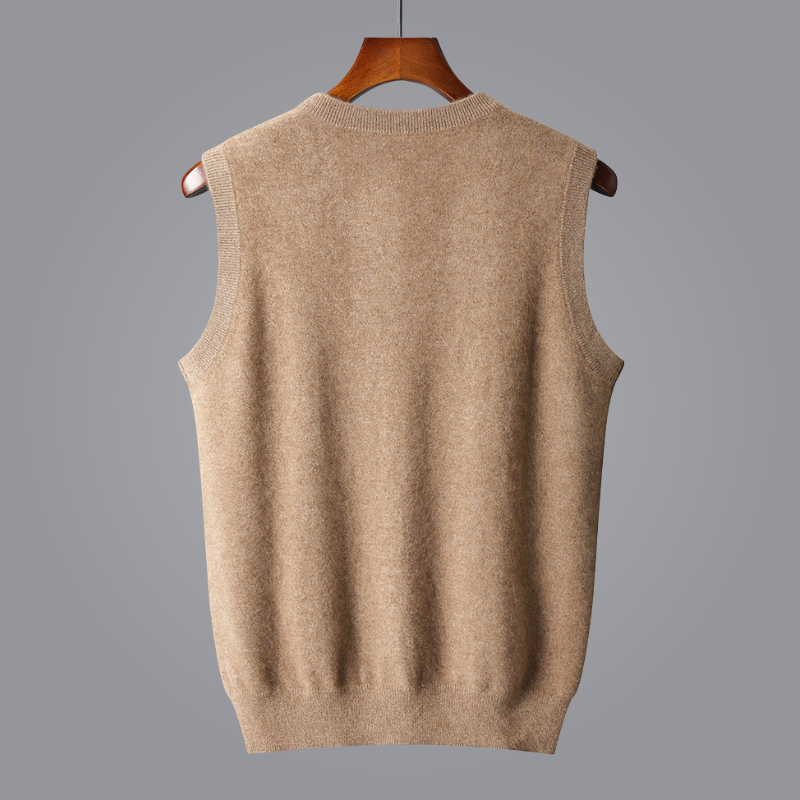 Herre V-hals Strikket Vest for Smart Casual Bruk