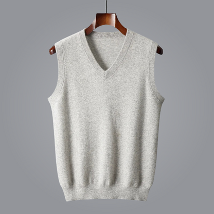 Herre V-hals Strikket Vest for Smart Casual Bruk