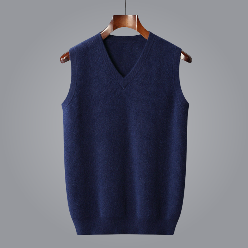 Herre V-hals Strikket Vest for Smart Casual Bruk