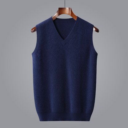 Herre V-hals Strikket Vest for Smart Casual Bruk