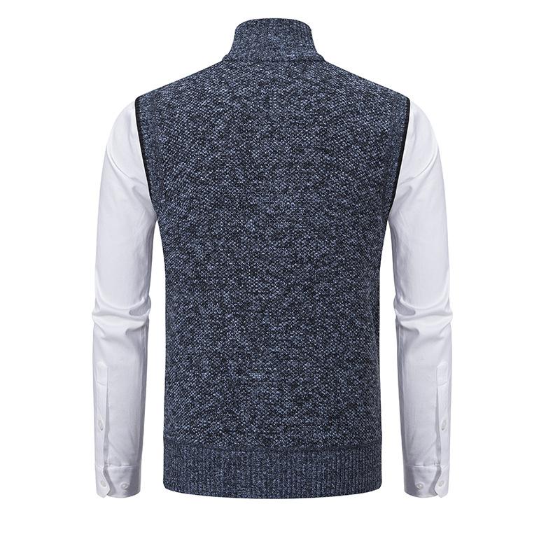 Herre Strikket Gilet - Mock Neck Sweater Vest for Stilig Lagdeling