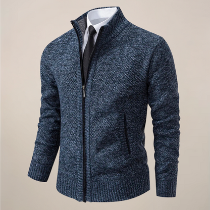 Herren Strikket Zip-Up Cardigan for Stilige Anledninger