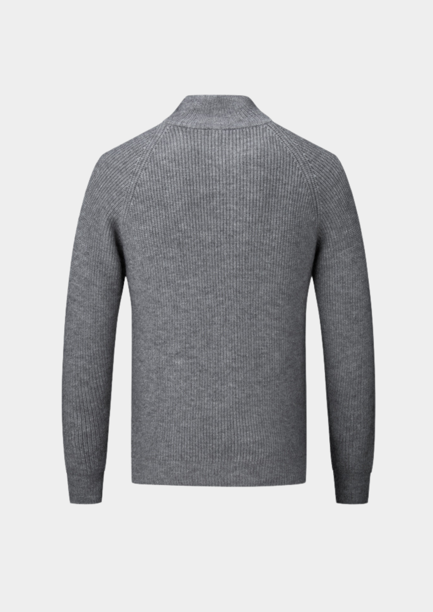 Herre Ribbet Funnel Neck Zip-Through Genser - Ideell for Lagdeling