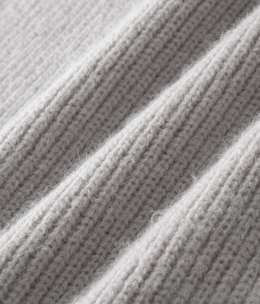 Herre Ribbet Funnel Neck Zip-Through Genser - Ideell for Lagdeling