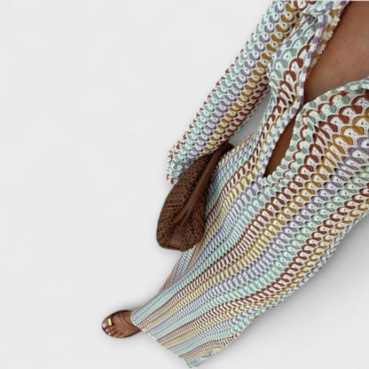 Elina V-Hals Maxi Kjole for Sommerferier