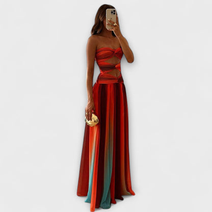 Chic Off-Shoulder Maxi Kjole for Enhver Anledning