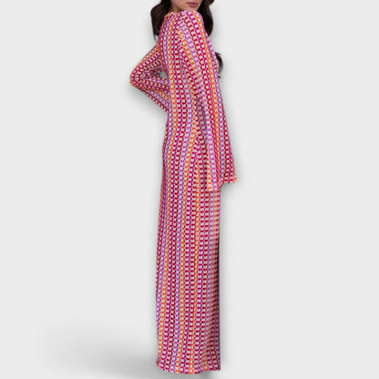 Elina V-Hals Maxi Kjole for Sommerferier