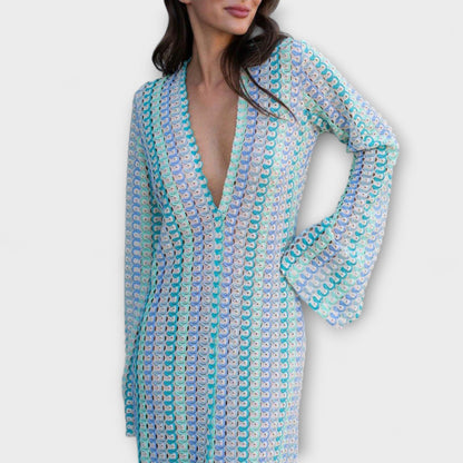 Elina V-Hals Maxi Kjole for Sommerferier