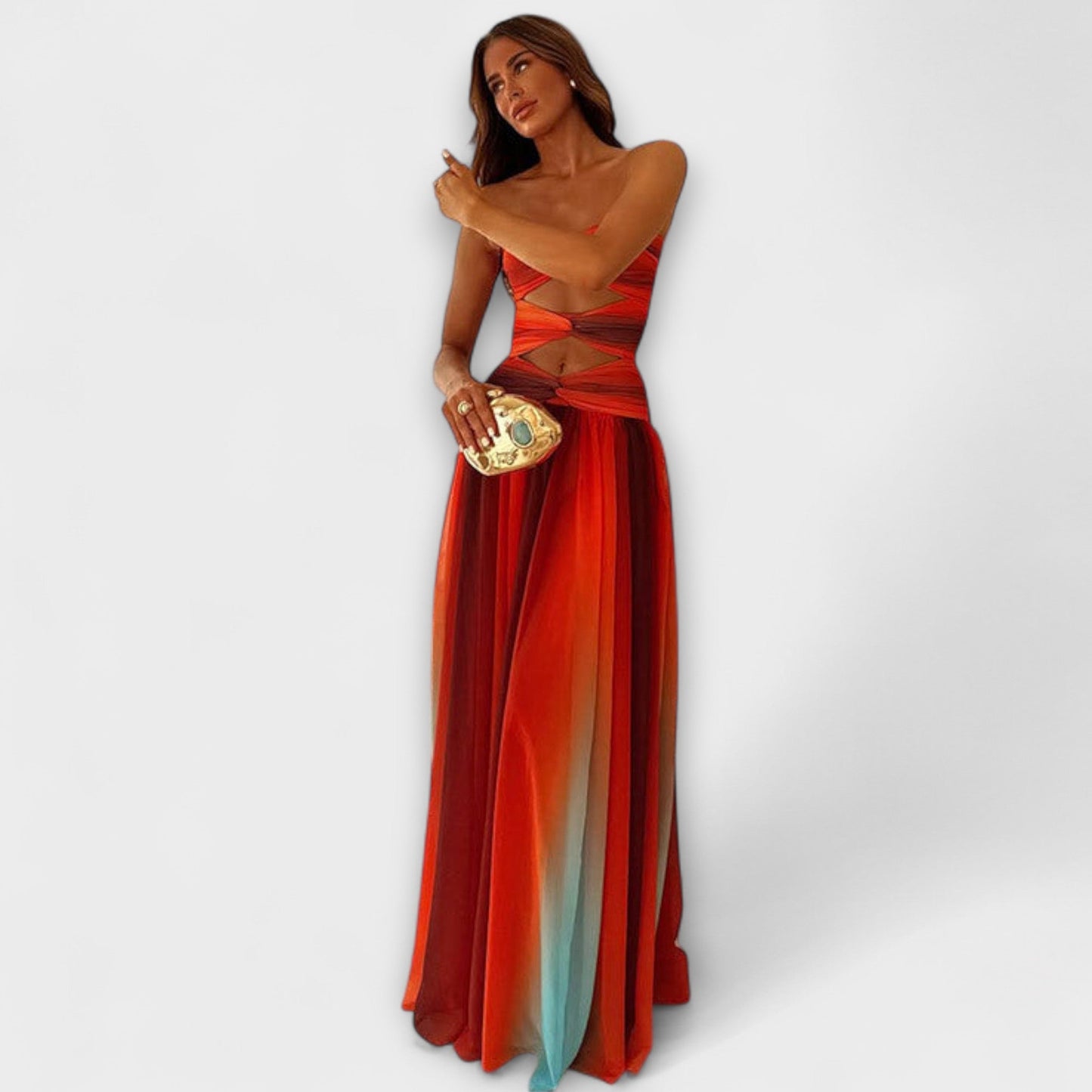 Chic Off-Shoulder Maxi Kjole for Enhver Anledning