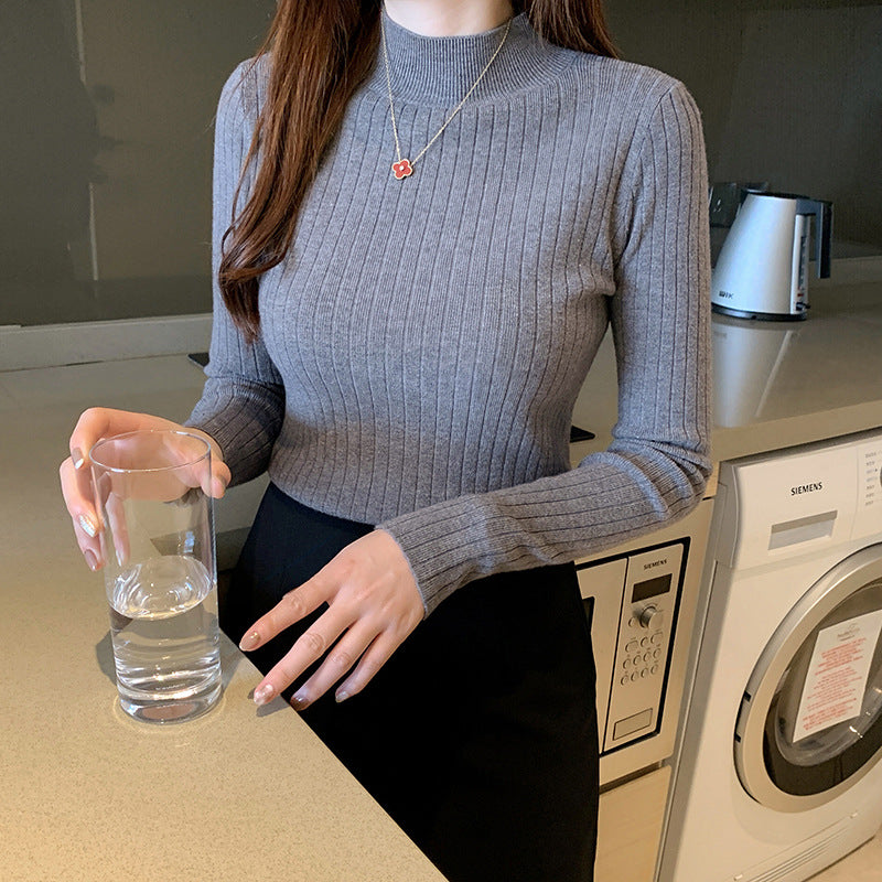 Aurora - Koselig Ribbet Turtleneck for Hverdagsbruk