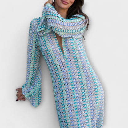 Elina V-Hals Maxi Kjole for Sommerferier