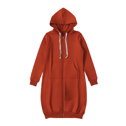 Bonnie - Koselig Langline Zip Hoodie for Hverdagsstil