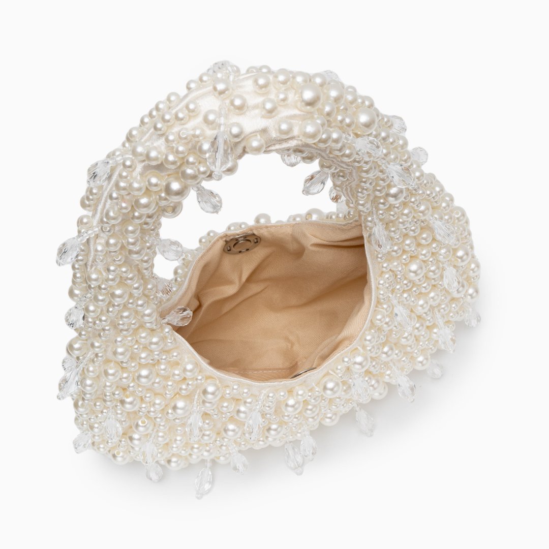 Chic Perleperle Topphåndtak Håndveske for Alle Anledninger