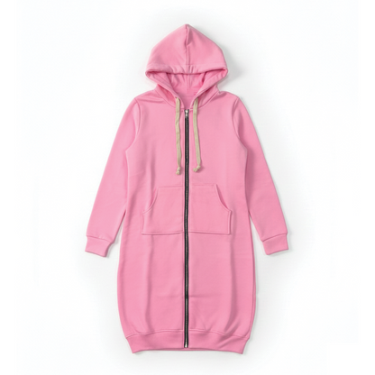 Bonnie - Koselig Langline Zip Hoodie for Hverdagsstil