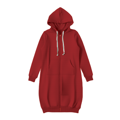Bonnie - Koselig Langline Zip Hoodie for Hverdagsstil