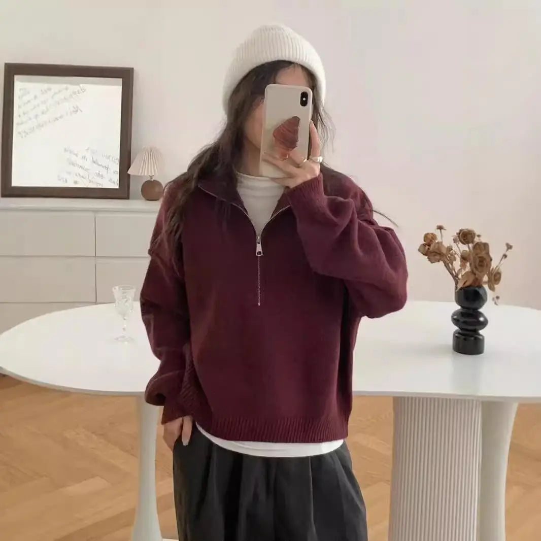 Aurora - Koselig Høyhalset Strikkegenser for Alle Anledninger