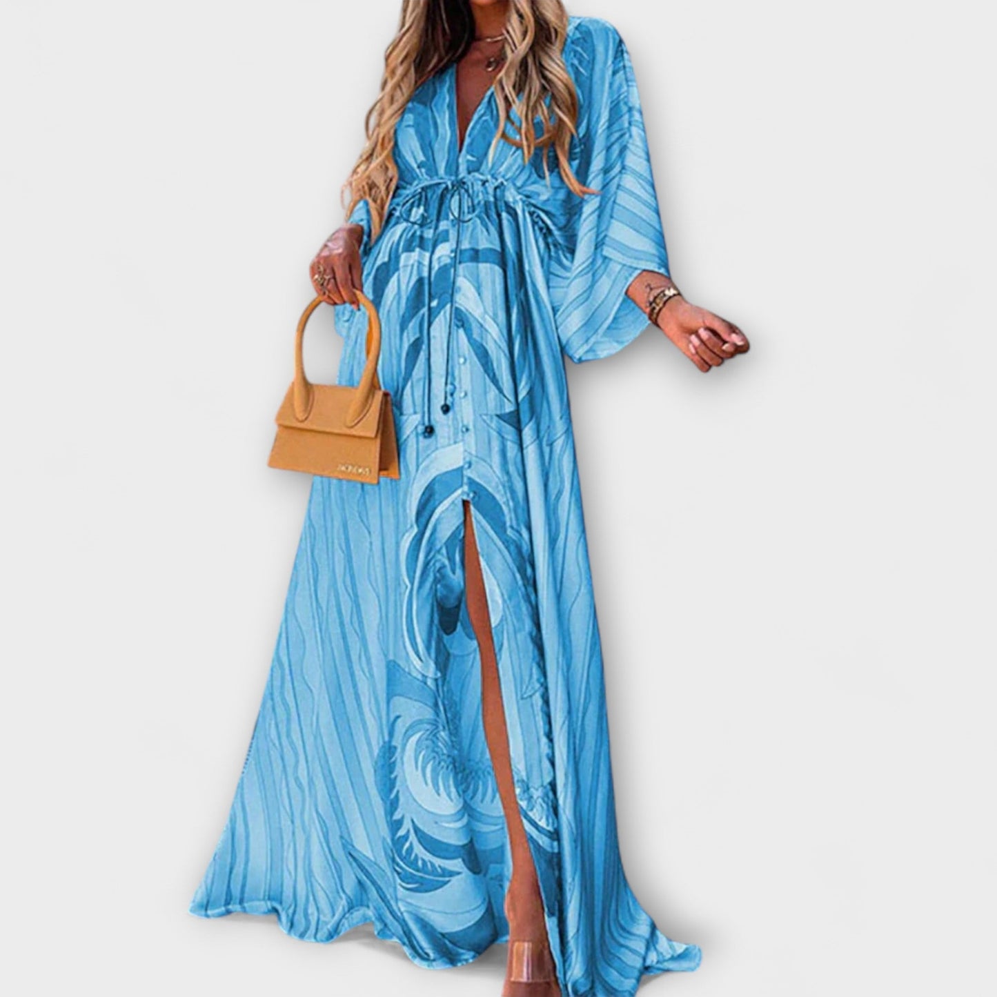 Isla - Livlig Stoffkjole for Enhver Anledning