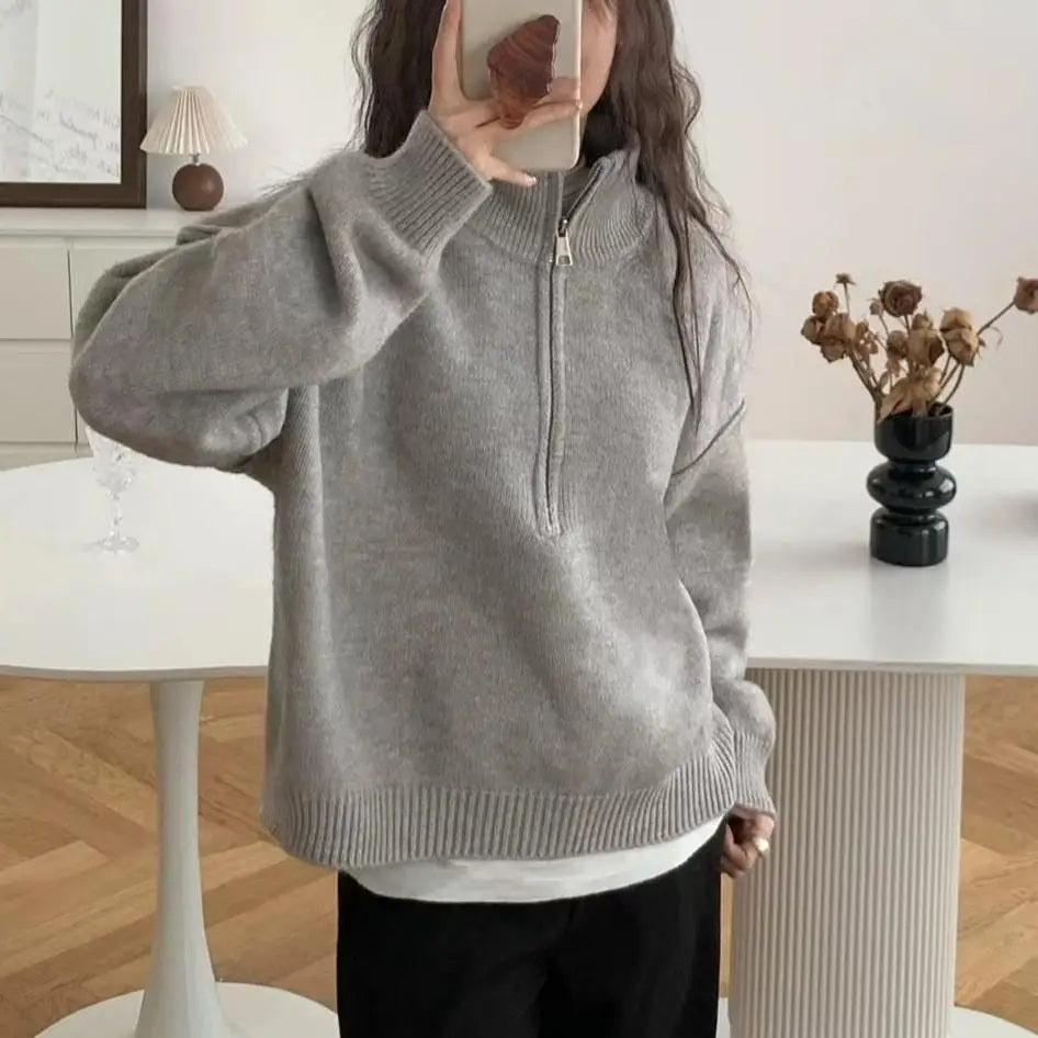 Aurora - Koselig Høyhalset Strikkegenser for Alle Anledninger