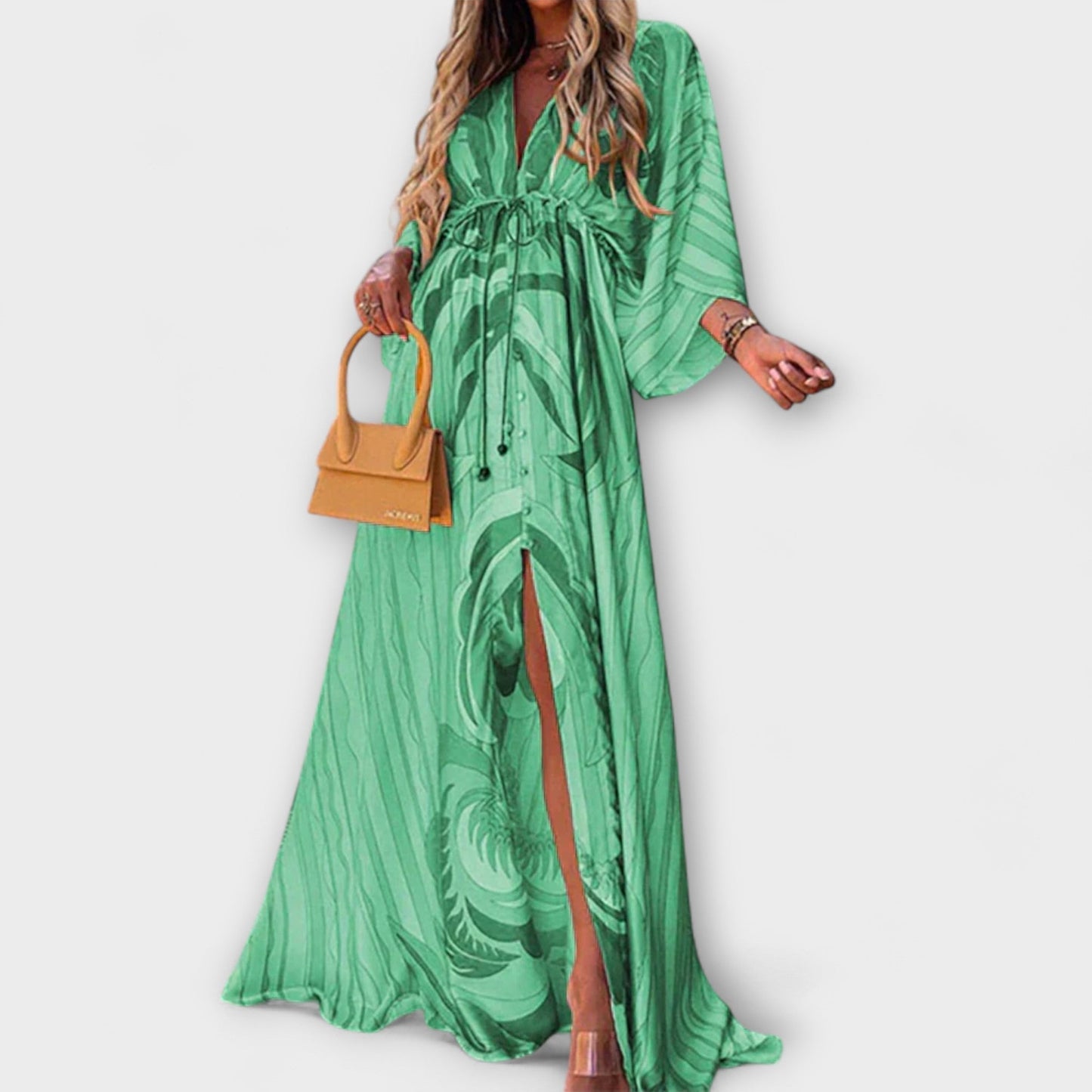 Isla - Livlig Stoffkjole for Enhver Anledning