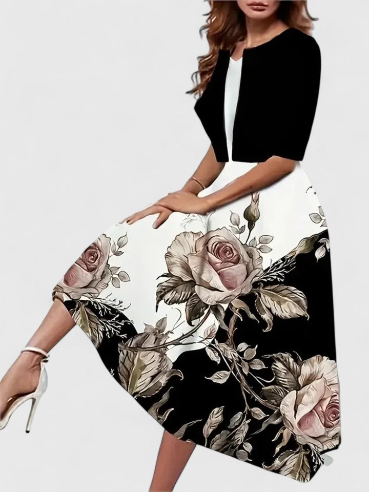 Chantal | Chic Midi Kjole for Enhver Anledning