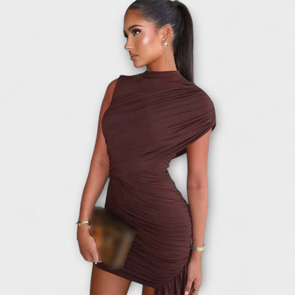 Chic Rullehals Maxi Kjole for Stilige Anledninger