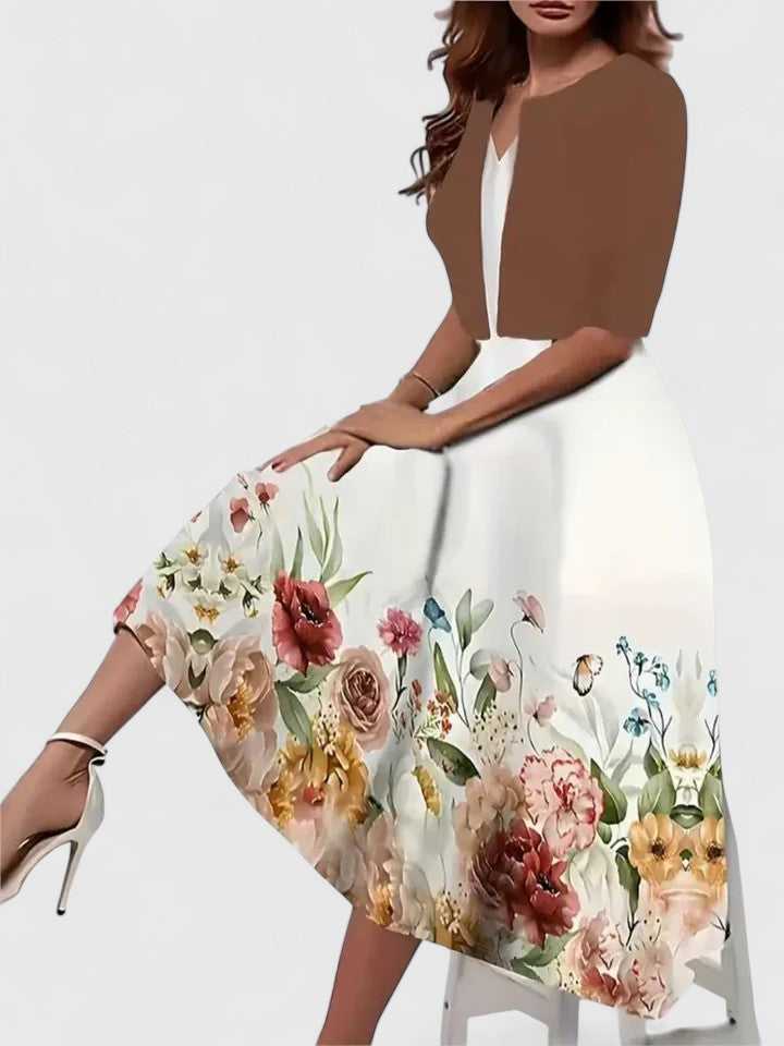 Chantal | Chic Midi Kjole for Enhver Anledning