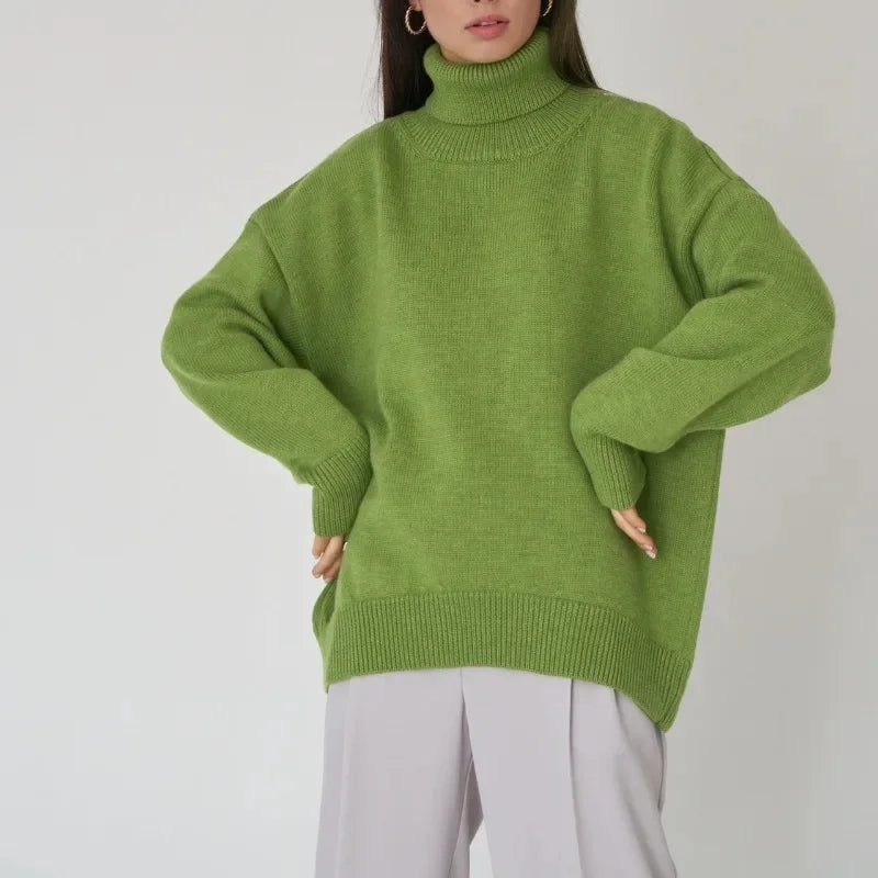 Arya - Koselig Strikket Turtleneck for Hver Anledning