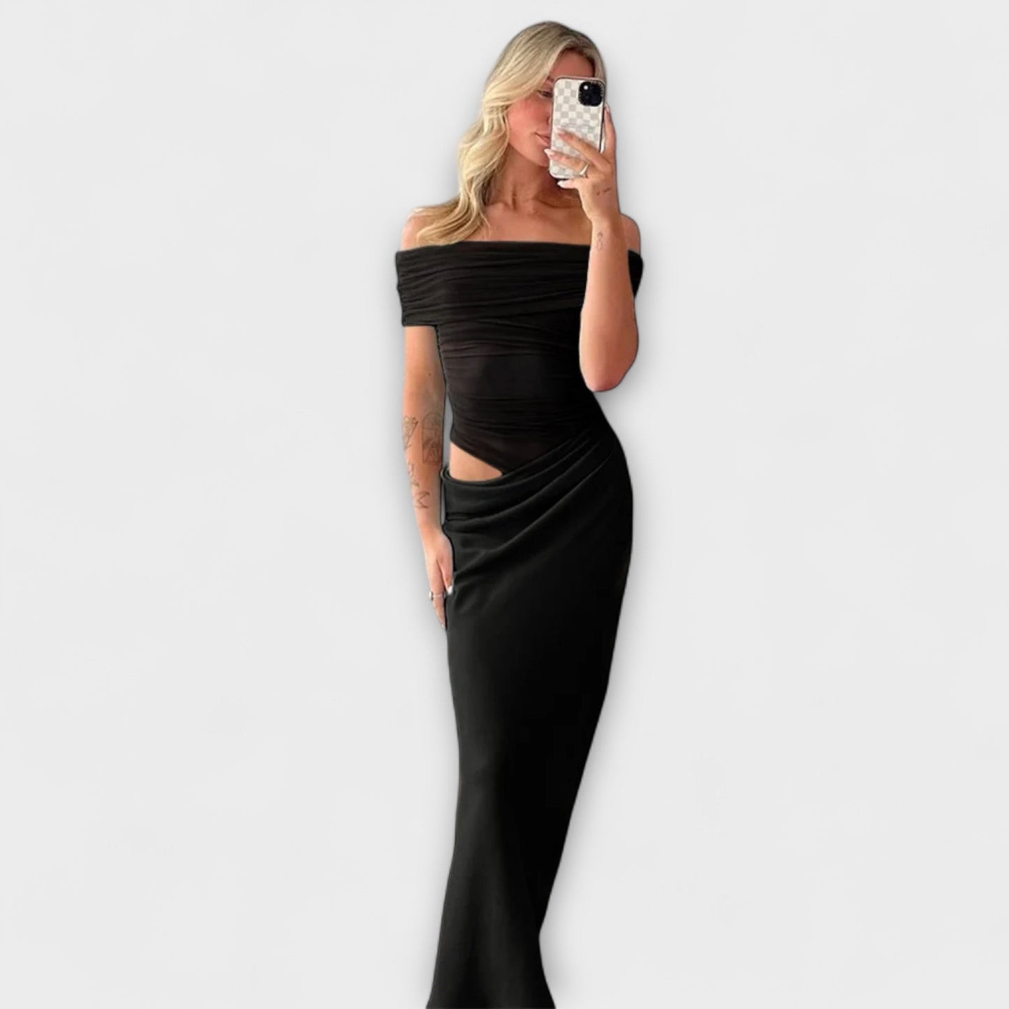 Chic Rynket Ujevn Kjole for Enhver Anledning