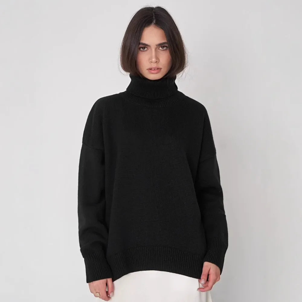 Arya - Koselig Strikket Turtleneck for Hver Anledning