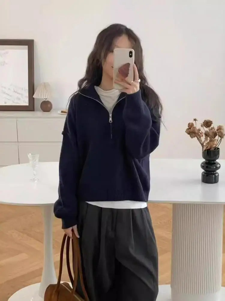 Aurora - Koselig Høyhalset Strikkegenser for Alle Anledninger