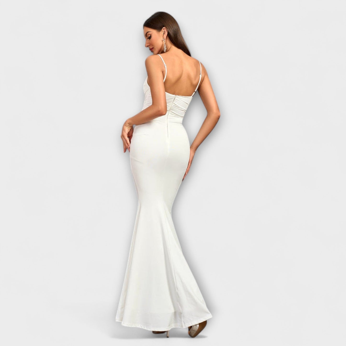 Chic Ruffle Kjole for Spesielle Anledninger