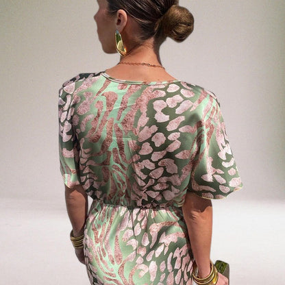 Vridde V-hals Maxi Kjole for Spesielle Anledninger