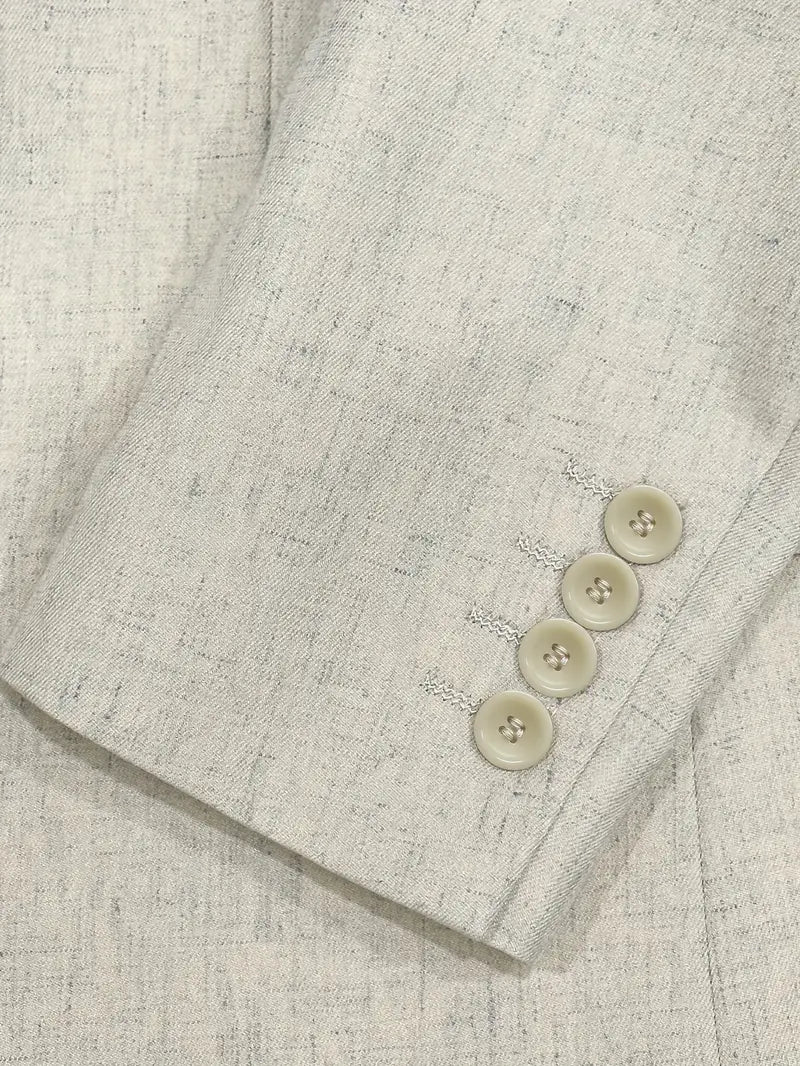 Herre Linblanding Dress Sett - Slim Blazer & Bukser for Formelle Anledninger