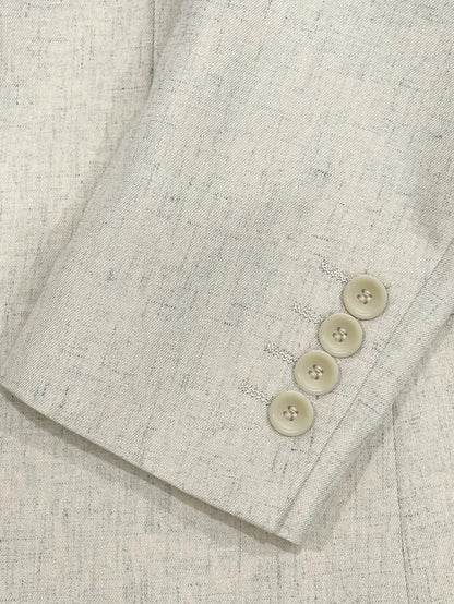 Herre Linblanding Dress Sett - Slim Blazer & Bukser for Formelle Anledninger