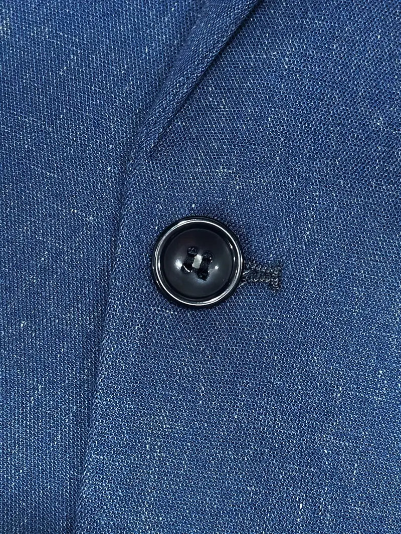 Herre Linblanding Dress Sett - Slim Blazer & Bukser for Formelle Anledninger