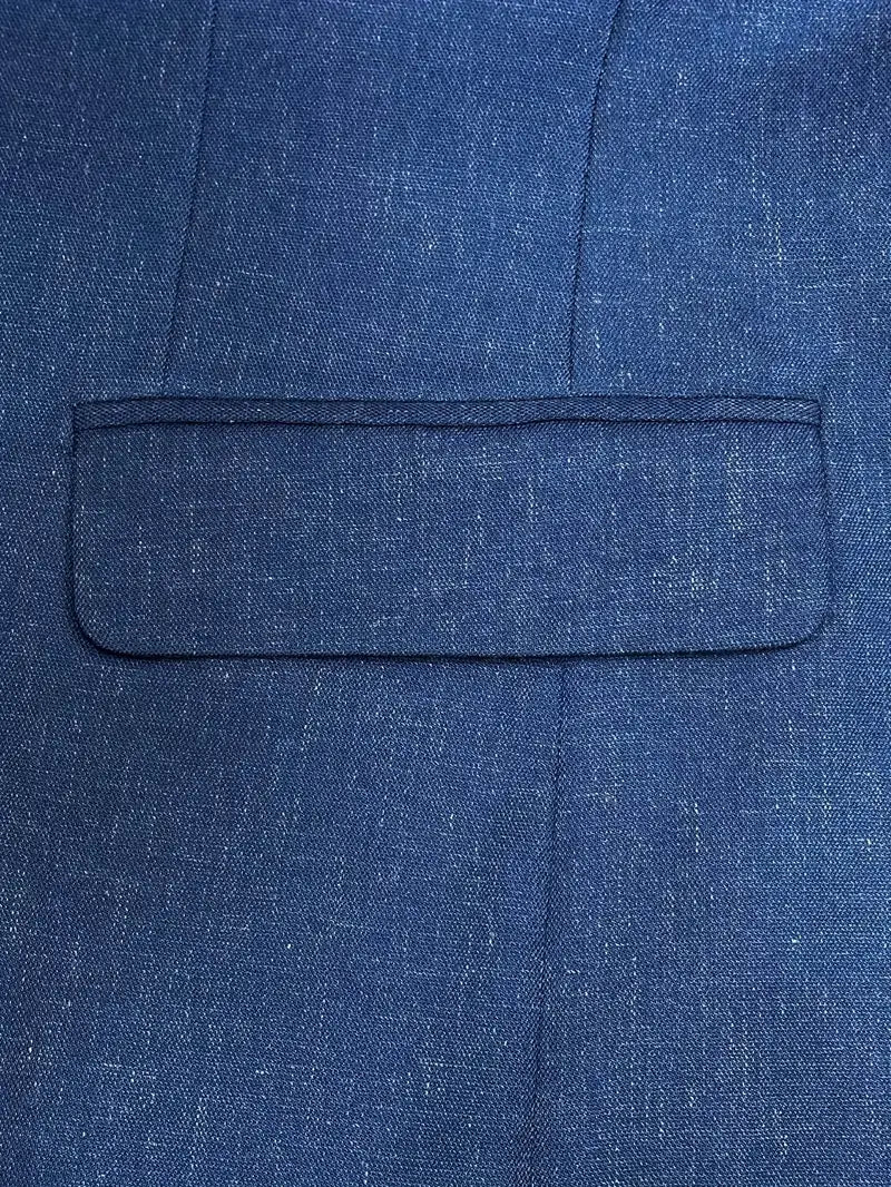 Herre Linblanding Dress Sett - Slim Blazer & Bukser for Formelle Anledninger