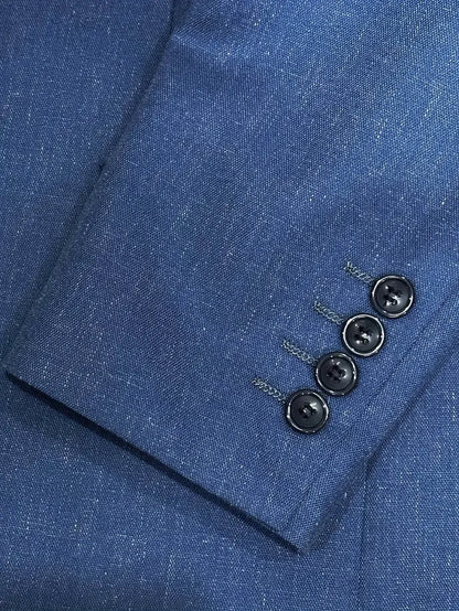 Herre Linblanding Dress Sett - Slim Blazer & Bukser for Formelle Anledninger