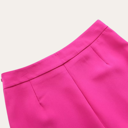 Chic kvinnelig blazer og vide bukser sett for stilige anledninger