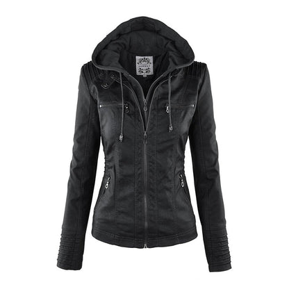Chic Brown Hooded Zip-Up Jacket for All Seasons