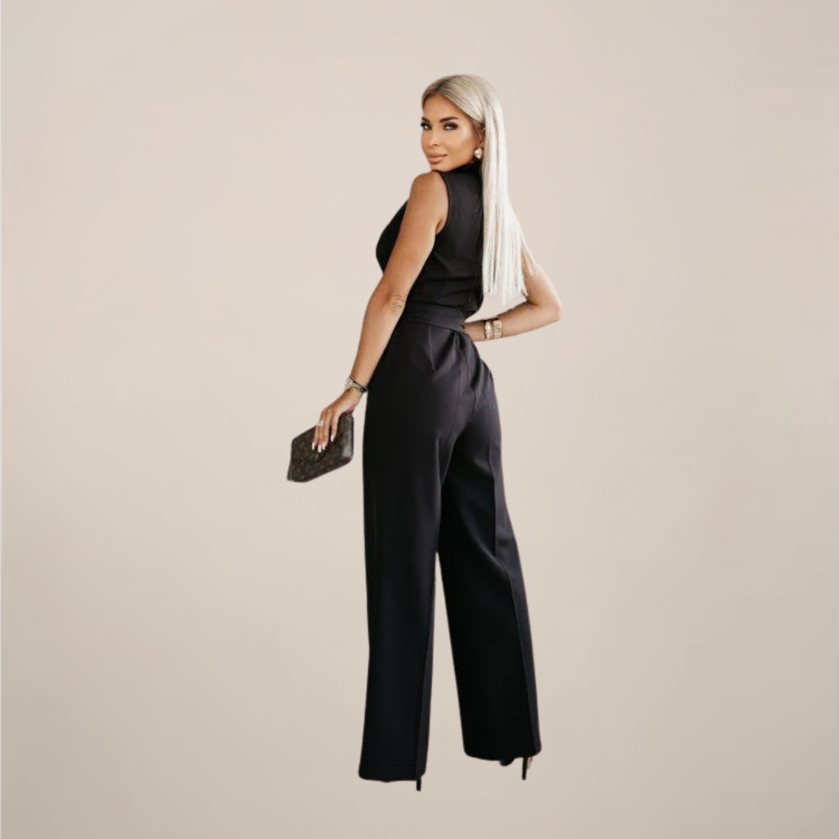 Chic Uten Ermer Bred Ben Jumpsuit for Alle Anledninger