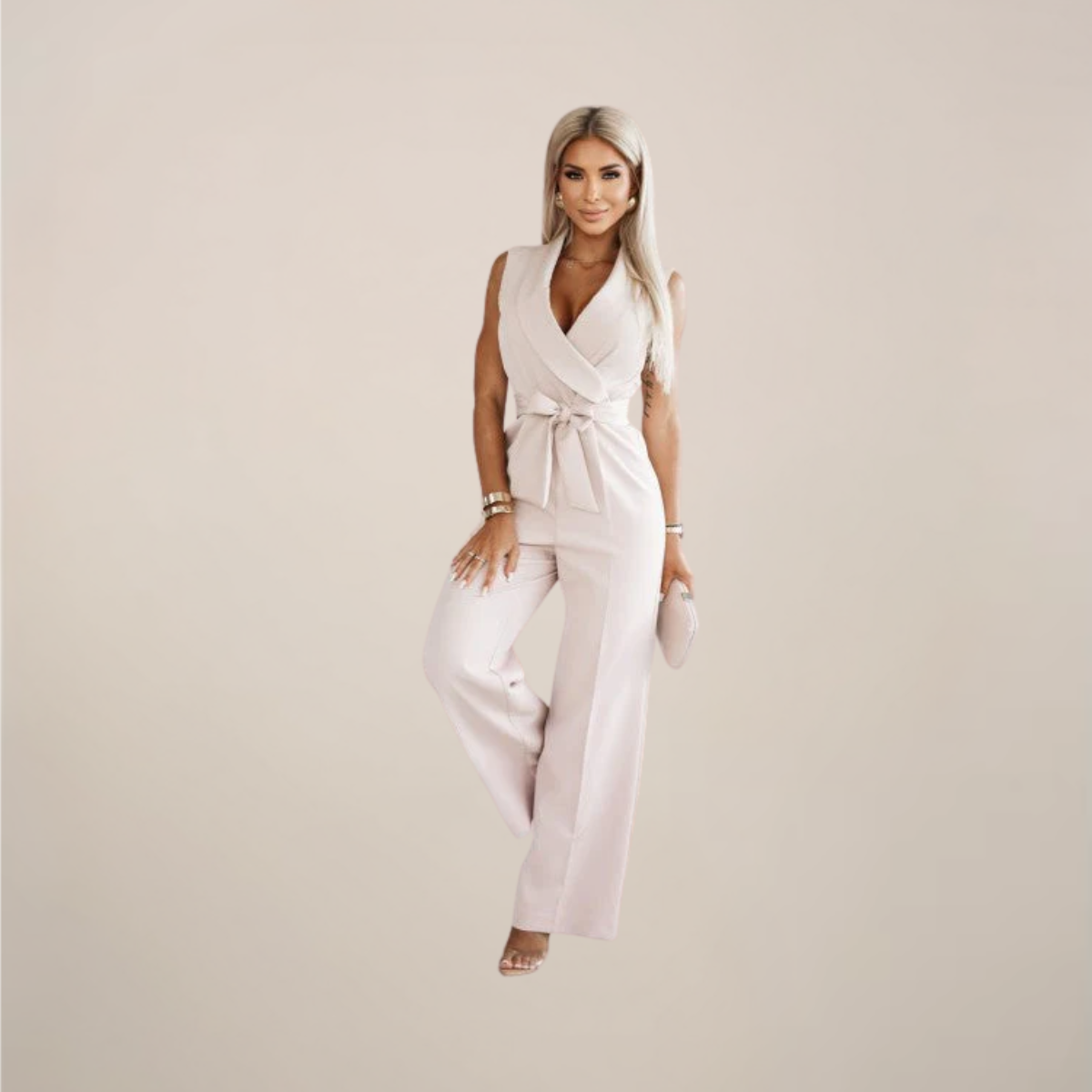 Chic Uten Ermer Bred Ben Jumpsuit for Alle Anledninger