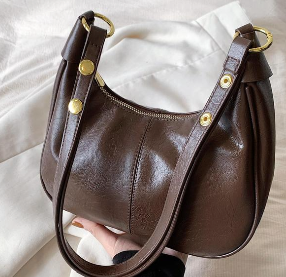 Chic Zip Top Hobo Bag med Justerbar Stropp
