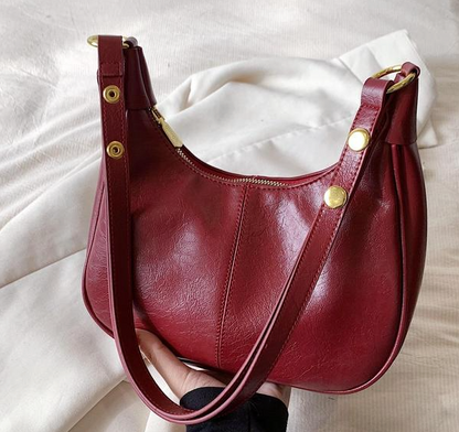Chic Zip Top Hobo Bag med Justerbar Stropp
